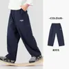 Calça Casual Wide-Leg Infantil Duoduo, Estilo Primavera e Outono, Calça Longa de Malha Reta, Calça Banana Infantil Macia e Respirável, Moderna