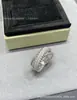 Anel Kaleidoscópio Família Fan para Mulheres, Réplica Kaleidoscópio Luxo Leve Ouro Rosa Ouro Branco Versão Alta Anel Nicho Trevo de Quatro Folhas