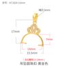 Colgante Hebilla Clip Bolita Corona Plata S925 con Diamantes Pequeño Fresco Moda Clip Hebilla Cabeza Colgante Passepartout