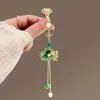 Cheongsam Estilo Antigo Fecho de Pressão Pingente de Borla de Lótus Decoração de Peito Hanfu Broche Acessórios Broche Novo Estilo Chinês Mulheres