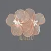 Artículo popular de comercio exterior: Nuevo Peine para el Cabello con Flores de Hilo Dorado Estilo Chino, Accesorio para el Cabello de Novia Hanfu, Maquillaje para Sesión de Fotos de Vestido Qipao, Peine para Peinar