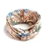 Diadema Bohemio Ins Versátil Elegante Nudo Cruzado Diadema Deportiva de Yoga Estampada Versión Ancha para Mujeres con Coronilla Alta