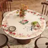 Mantel Redondo Bordado Estilo Chino, Resistente al Aceite, Impermeable, Resistente al Calor, Lavable, Modelo Nuevo 2026, Mantel Redondo de Mesa de Café de Lujo Ligero de Alta Gama