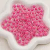 Contas Acrílicas Transparentes Foscas Coloridas Galvanizadas de 8-16mm em Contas Artesanais DIY Corrente para Celular Pulseira Colar Acessórios