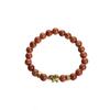 Pulsera de moda unisex con piedra de ojo de tigre de 8 mm, arena de piedra volcánica de pino blanco, elefante negro
