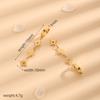Pendientes de estrella de ocho puntas de lujo ligero joyería para mujer pendientes de acero de titanio venta al por mayor moda elegantes pendientes de acero inoxidable exclusivo transfronterizo