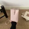 Bolso tejido color block para teléfono para mujer, nueva colección primavera 2026, bolso cuadrado pequeño de paja tejido moderno y a la moda, bolso cruzado simple estilo coreano
