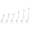 Amazon eBay los más vendidos acrílico transparente invisible para ombligo de mujeres embarazadas clavo de varilla blanda UV anillo de ombligo joyería para perforación