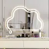 Tocador espejo de nube espejo de maquillaje grande espejo de pared espejo de baño para apartamento pequeño sala de maquillaje espejo inteligente con luz hogar