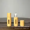 Botella de Vidrio con Rodillo de Madera de Bambú 10ml Botella de Bambú para Roll-on 10ml Botella de Bambú para Aceite Esencial Protección Ambiental Natural Botella de Bambú Embotellada