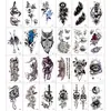 Pegatinas de tatuaje herbales impermeables duraderas patrón de simulación semipermanentes no reflectantes pegatinas de tatuaje de jugo para hombres y mujeres