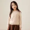 Suéter 100% Lana para Hombre, Mujer y Niño Suéter de Color Sólido Camisa Base Simple Cálido Manga Larga Superior Tejido Grueso