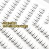10 fileiras de grande capacidade chama baixa sob o cílio cluster único segmentado feminino simulação natural cílios postiços haste transparente desenho animado