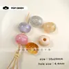 Popcandy Acessórios de Roupa Charms para Sapatos Acessórios com Contas Contas Soltas Pulseira de Celular DIY Materiais para Pendurar na Bolsa Contas com Furo Grande