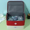 Botiquín de primeros auxilios para exteriores, kit de rescate de emergencia grande portátil multicapa, caja de primeros auxilios protectora para el hogar y el camping