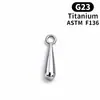 Pendientes, Colgantes de Aleación de Titanio F136 Transfronterizos, Gotas de Agua Conos Puntiagudos, Aretes Pulidos Finamente con Superficie Brillante, Piercings para Labio, Accesorios para Piercings