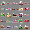100 pegatinas pequeñas de tren tráfico lindas para niños diversión manual libro de recortes taza maleta funda de teléfono móvil decoración DIY