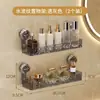 Prateleira de ventosa para banheiro, montada na parede, sem necessidade de furar, prateleira de armazenamento para artigos de higiene pessoal, removível, montada na parede, com drenagem de água, azul