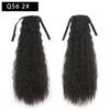 Peluca de Cola de Caballo de Maíz Permanente Rizado de Lana Esponjosa Europea y Americana Extensiones de Cabello Envueltas de Fibra Química para Mujer Cola de Caballo con Correa de Ondas de Agua