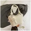 Bolsa Saco Moda Coreana Feminina Bolsa de Ombro Coreana 2025 Verão Nova Casual Mais Fácil de Combinar Bolsa Transversal Casual