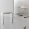 Taburete de Tocador de Lujo Ligero de Moda para Habitación de Niñas, Silla de Tocador Transparente Acrílica, Silla Simple de Tocador para Maquillaje