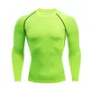 Ropa Base de Manga Larga Ajustada de Secado Rápido Transpirable para Hombre Ropa de Entrenamiento de Secado Rápido Mallas para Gimnasio Ropa Base de Baloncesto