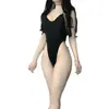 Lingerie Sexy com Abertura na Virilha, Sem Maiô Decotado de Peça Única, Body Sexy Transparente, Serviço de Atacado Qq