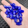 Ágata Azul Real Cuentas Hexagonales Jade Cuentas Sueltas Lapislázuli Azul Calcedonia Poligonal Passepartout Pulsera Collar Accesorios de Joyería