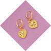 Aretes de latón chapado en oro con forma de corazón, imitación de oro, joyería de boda, fábrica mayorista, estilo étnico, aretes de corazón de durazno para mujer