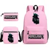 Mi mochila escolar mundial de tres piezas con estampado, gran capacidad, bolsa de lona para computadora para exteriores para estudiantes de secundaria