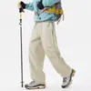 Calças Softshell Masculinas Outono 2025 Novas Calças de Caminhada à Prova d'Água e à Prova de Vento para Exterior com Design Plissado Roupa de Trabalho Calças de Paraquedista