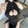 Ropa Interior Sexy Sexy Guofeng Retro Encaje Pecho Abierto Abertura Cheongsam Malla Transparente Caliente Pasión Uniforme