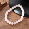 Pulsera Unisex Retro de Estilo Étnico con Cuentas de Cristal Exquisita Ojo de Tigre Cristal Rosa Ágata Negra Amatista Pulsera para Mujer