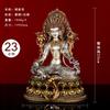 Tarjeta mide 23cm Buda de la Longevidad Xizang Adornos de Estatua de Bronce para Adoración en el Hogar Fábrica de Fabricación de Estatua de Buda de Plata Dorada Nepalí