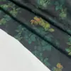 Vermelho Cinza RosaFundo Verde Vintage com Flores Vermelhas Tecido Estampado Xiangyunsha 100% Viscose Novo Estilo Chinês Tecido para Vestido Qipao