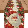 Corredor de Mesa Navideño de Cedro Estampado Más Vendido Transfronterizo Personalizado para Mesa de Café Decoraciones para Fiestas Navideñas Mantel Esterilla Aislante de Calor