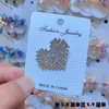 Broche de Mariposa Hueca con Diamantes AB Iridiscentes para Mujer, Pin de Mariposa de Diamantes Lujoso a Todo Color para Trajes y Abrigos, Broche Elegante y Lujoso