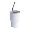 2-7oz Mini Car Cup 304 aço inoxidável bonito pequeno fresco pequeno copo de vinho portátil dupla camada de palha