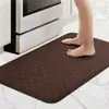 Juego de Dos Piezas de Alfombrilla para Piso de Cocina, PVC Engrosado Impermeable, Resistente al Aceite, Alfombrilla Antifatiga para Pies, Alfombra Antideslizante con Pendiente, Lavable