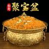 Cuenco Tesoro Doble Dragón de Cobre Niu Ju Shan, un Símbolo de Regalos para Apertura de Tiendas y Decoraciones de Oficina