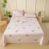Sábana de Tela Gruesa de Algodón Natural Minimalista Pieza Única para Dormitorio de Estudiante Cama Individual, Juego de Tres Piezas de Sábana Impresa Engrosada