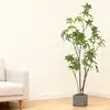 Planta Verde Artificial Grande Nórdica Árvore da Fortuna Decoração de Chão para Entrada de Casa Interior Paisagismo Planta Falsa em Vaso Personalização