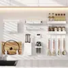 Cozinha Indução Pano Macio Placa de Esmalte Alternativa Suporte Magnético de Armazenamento Painel de Furos Rack de Parede Rack de Facas Rack de Armazenamento de Acessórios