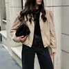 Chaqueta cortavientos de moda popular en TikTok, estilo transfronterizo europeo y americano, chaqueta corta plisada para mujer
