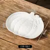 Novo conjunto de louças cerâmicas em formato de abóbora para uso doméstico, pratos e tigelas criativos, pratos e tigelas em estilo ocidental com relevo em estilo japonês