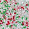 [Natal] série de Natal brilhante contas bege de cor mista pulseira de contas material de joalheria DIY