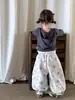 Roupas infantis para meninas: calça moletom casual de outono para crianças, calça jogger, calça lanterna, calça de bebê Classe A