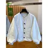 Chaqueta blanca súper elegante para mujer, nueva tendencia 2026 primavera y otoño, holgada, casual, de alta gama, con cuello en V
