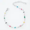 Pulsera de Acero Inoxidable con Esmalte Colorido en Forma de Diamante + Trébol de Cuatro Hojas, Oro de 18K, Goteo de Aceite, Versátil, Joyería de Moda para Mujer, Fabricante