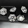 4A carro hexagonal plano 5*5-9*9mm zircônia Wuzhou gema artificial em forma de pedra nua atacado